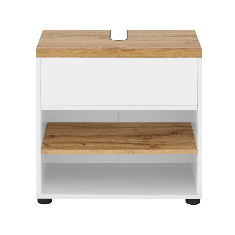 Nayelys 57cm Kitchen Pantry, White/Oak