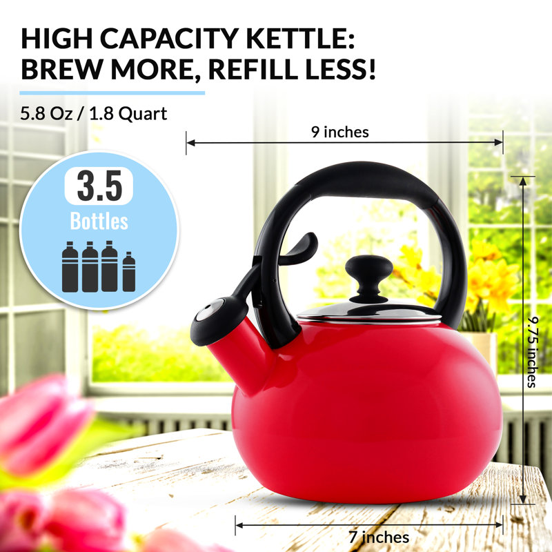 Bouilloire pour cuisinière Chantal, Rouge