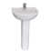 Barclay 16.13'' White Vitreous China Circular Bathroom Sink with Overflow