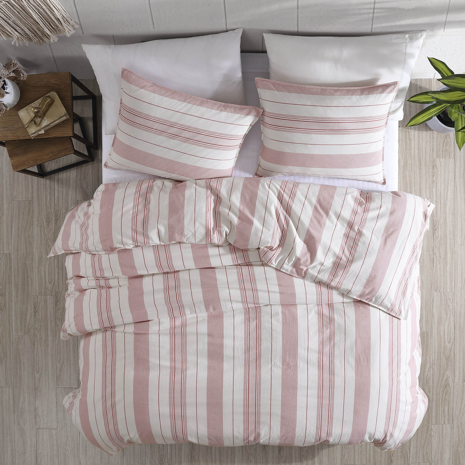 Cotton Duvet Cover & Insert Set, King Comforter Cover + 2 Shams