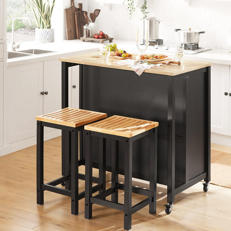 Mitul 98cm W Kitchen Island on Wheels