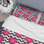 Ensemble de housse de couette en microfibre noir / rose / jaune 3 pièces