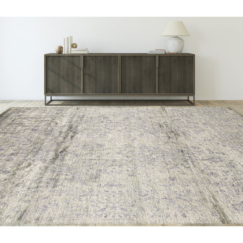 Hand Woven Cotton Oriental Area Rug, Rectangle 8' x 10'2"