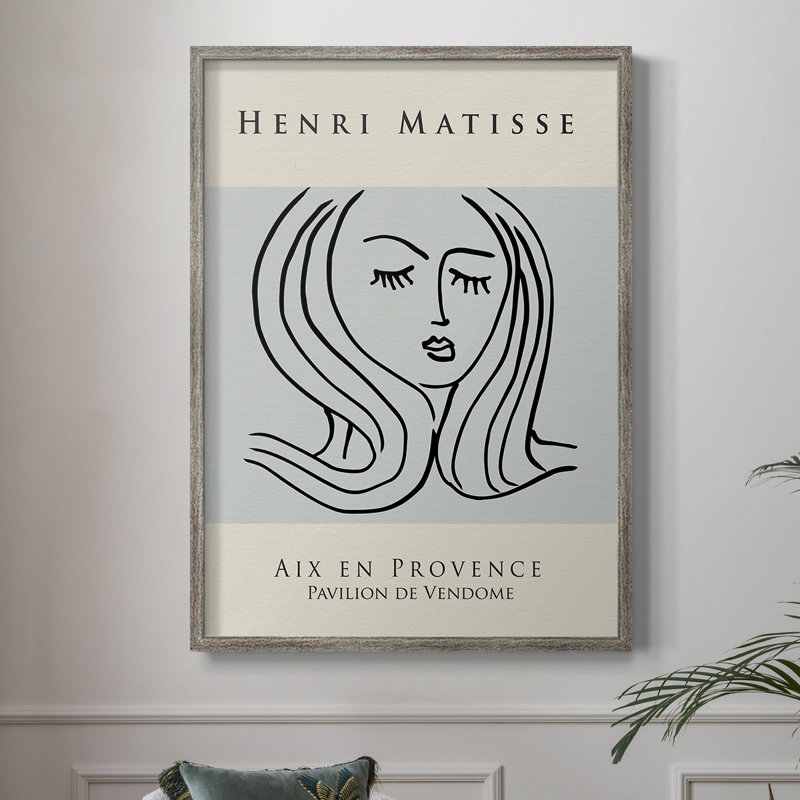 Matisse LXXV, reproduction d'art encadrée - bois massif, H 11 po x l 9 po