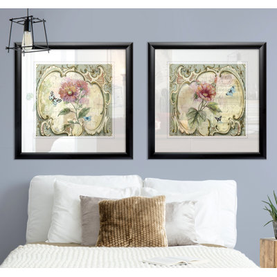 " Classical Flower III " 2 - Pieces