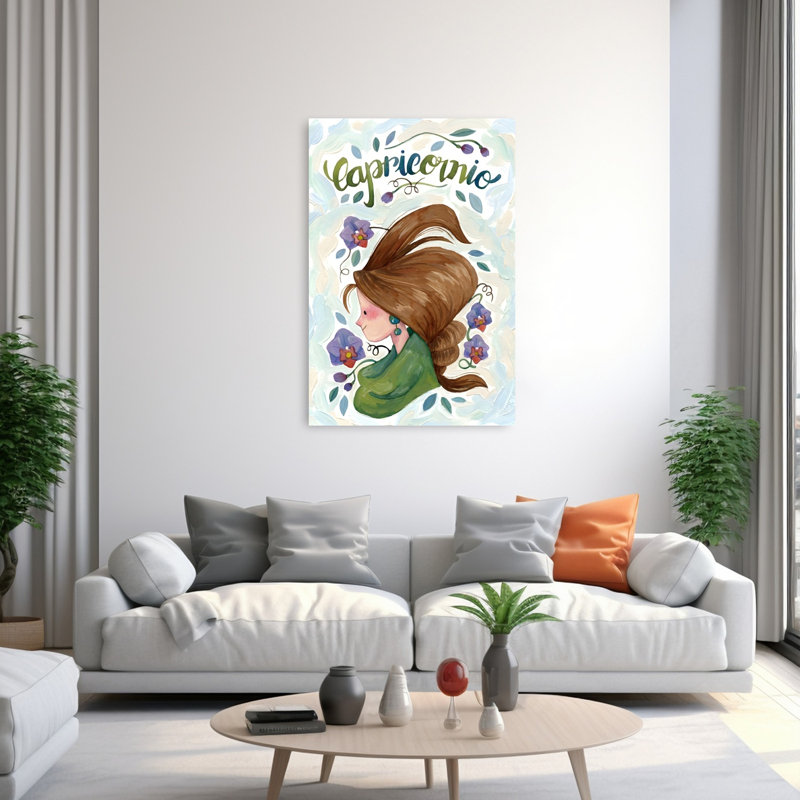 Capricorne, portrait floral, rêve, fantaisie, orchidée fantaisiste, 60" H x 40" W