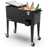 Permasteel 80-Qt Classic Outdoor Patio Cooler On Wheels