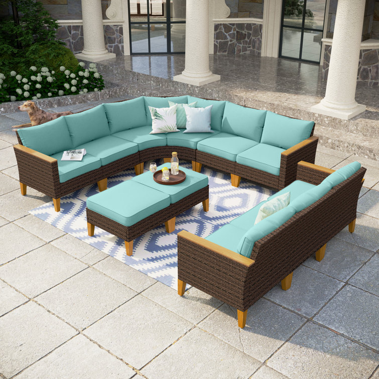 Ensemble de conversation modulaire avec coussins Argyri