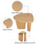 Table d'appoint de table fuselée (bois naturel)