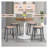Dantoni Modern Stackable Plastic Stool, Portable Backless Dining Chair, Water Resistant Square Patio Stool for Kitchen, Garden, Poolside & Outdoor Events-863585143