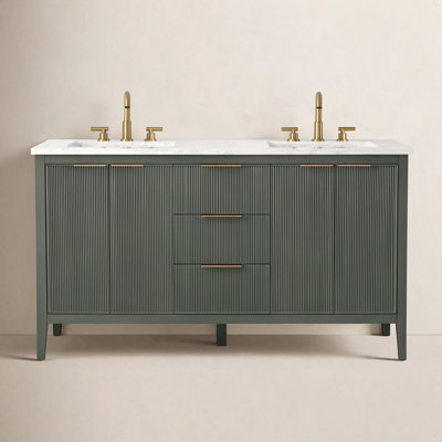 Bilroy 60" Pine Double Bathroom Vanity