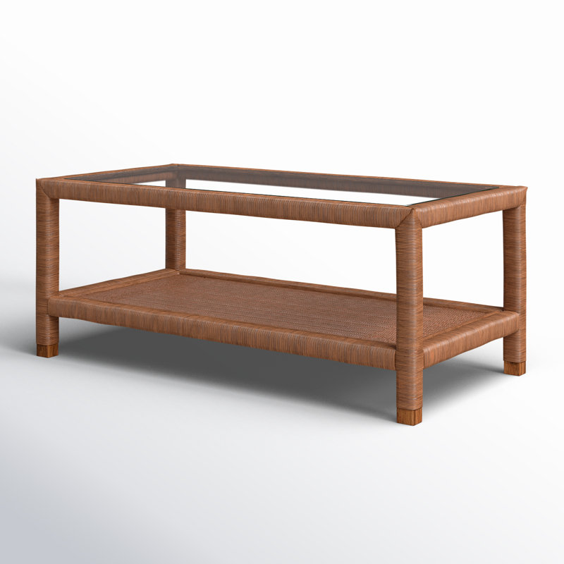 Pine Isle Glass Coffee Table, Havana
