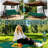 Porch Swing Cushions 60 Inch Waterproof & Fade Resistant Thicken 5" Outdoor Swing Cushions 3 Seater Replacement With Backrest & Ties Patio Swing Cushions For Outdoor Furniture (Dark Green)-572140539-572140532