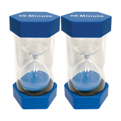 Minuterie de sable 15 minutes - grande, paquet de 2
