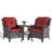 Dahlyla Wicker 2 - Person Patio Conversation Set with Cushions-436596332-436596333