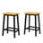 Solid Wood Bar Stools (Not Cheap Iron), 25.6" Tall Set Of 2 Bar Chairs, Kitchen Counter Stools With Footrests, Farmhouse Stools-2067614386