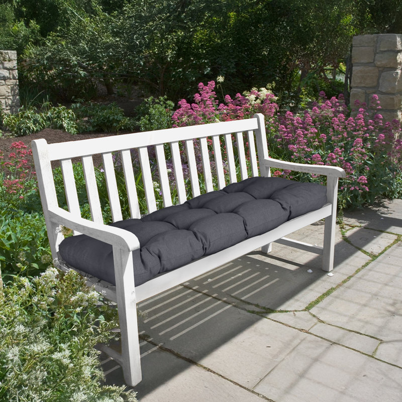 Outdoor 5"H Bench Seat Cushion, Gray, 42" W x 19" D