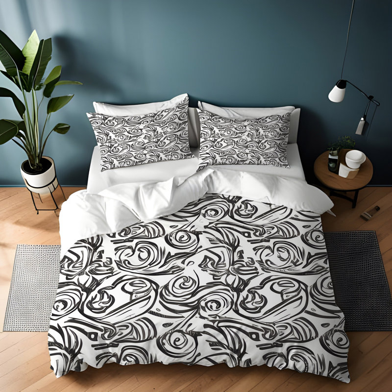 Abstract Duvet Cover, King Duvet Cover + 2 King Shams