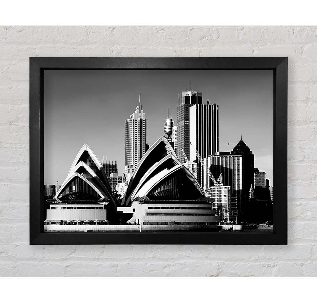 Sydney Opera House B N W - Einzelne Bilderrahmen Kunstdrucke