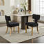 Ensemble de 2 chaises de salle à manger de style Mid-Century moderne avec pieds ergonomiques en acier inoxydable-643941096