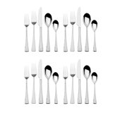 Novaro 20-Piece 18/10 Stainless Steel Flatware Set, Service For 4
