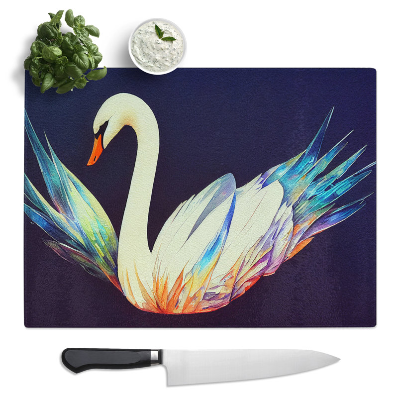Magical Swan Vol.2  Glass Chopping Board