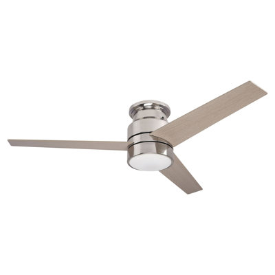 Ventilateur de plafond intelligent Raiden avec ensemble d'éclairage DEL et contrôle mural, fonctionne avec l'assistant Google, Amazon Alexa et les raccourcis Siri.