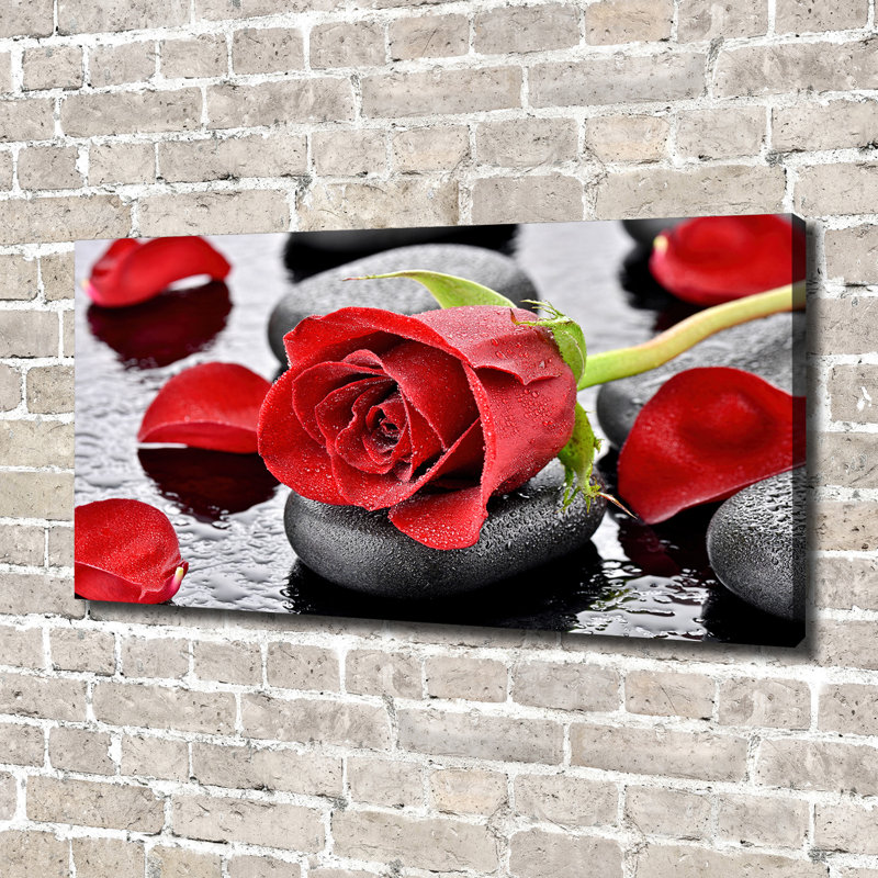 Red Rose - Wrapped Canvas Print