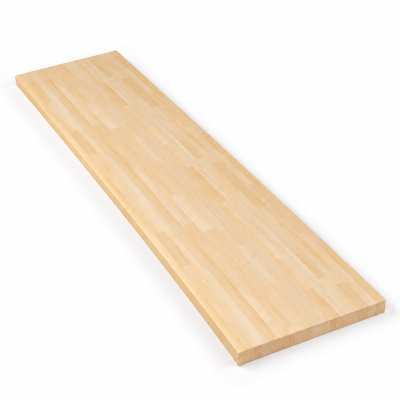 72" W x 25" D Unfinished Solid Birch Butcher Block Countertop