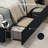 Bed Frame With Tufted Wingback Headboard, Platform Corduroy Upholstered Bed Frame With 4 Storage Drawers And Wooden Slats Support-1052538709-1052538705