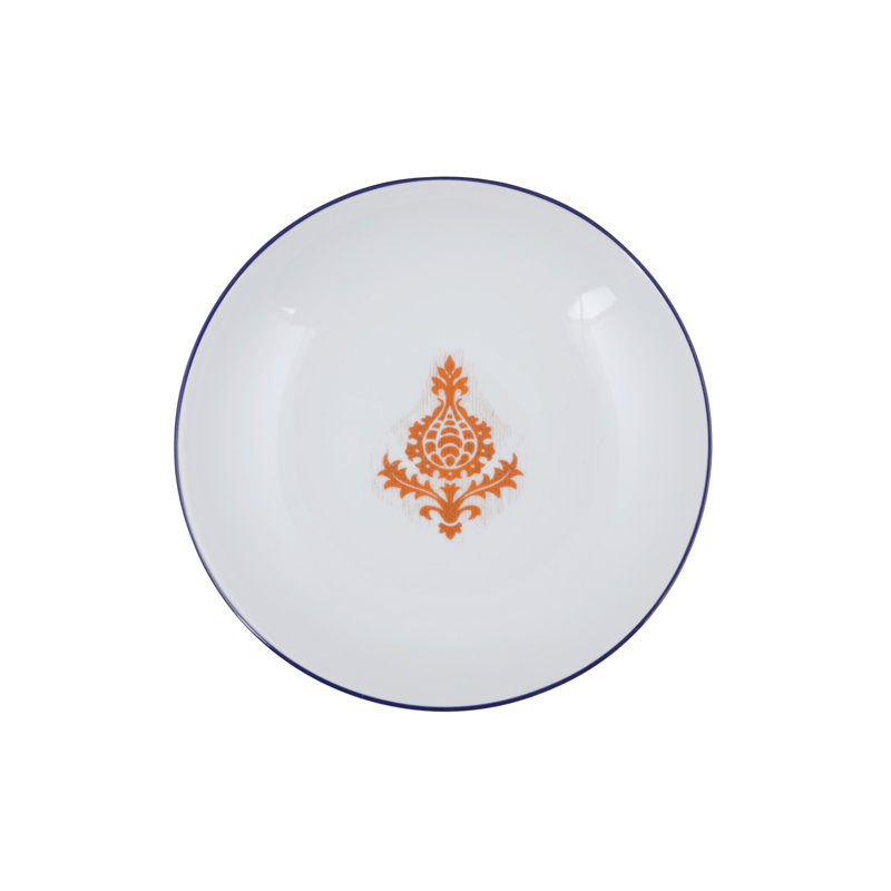 Service de table 24 pièces, service pour 6 Jernigan, Orange / blanc