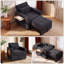 Fauteuil d'appoint convertible 3 en 1 avec port de charge USB et table d'appoint, fauteuil en velours côtelé pour le salon et la chambre à coucher-133356402