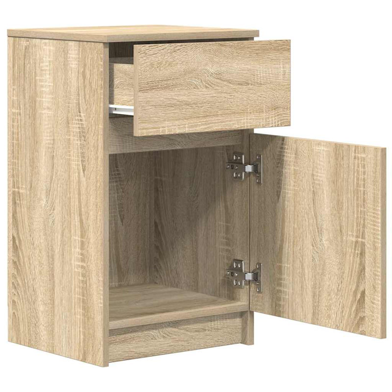 Bedside Cabinet 39X35x65 Cm Engineered Wood, Sonoma Oak