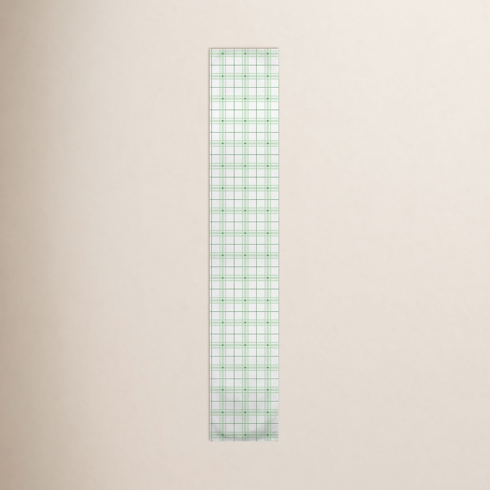 Damariscotta Plaid St. Patrick's Day Table Runnner, 90" x 16"