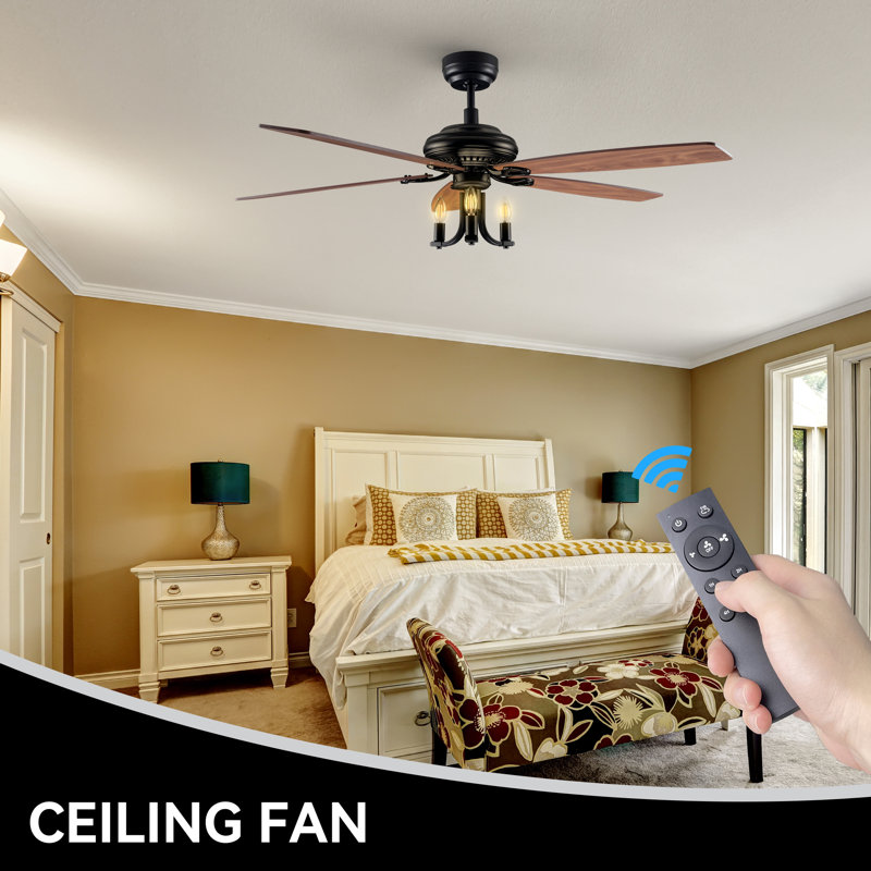 Jadiss 52'' low profile ceiling fan with light
