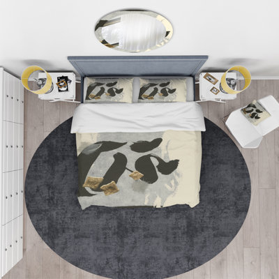 Glam Collage I - Ensemble de housse de couette moderne et contemporain - Microfibre de polyester