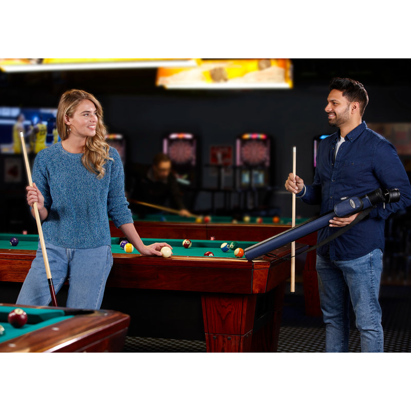 Casemaster Q-Vault Supreme Billiard Cue Case, Black and Navy