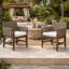 Chaise de patio d'extérieur en teck avec coussin Salyer