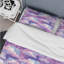 Ensemble de housse de couette géométrique mauve à motif de bonbons en coton-109147517