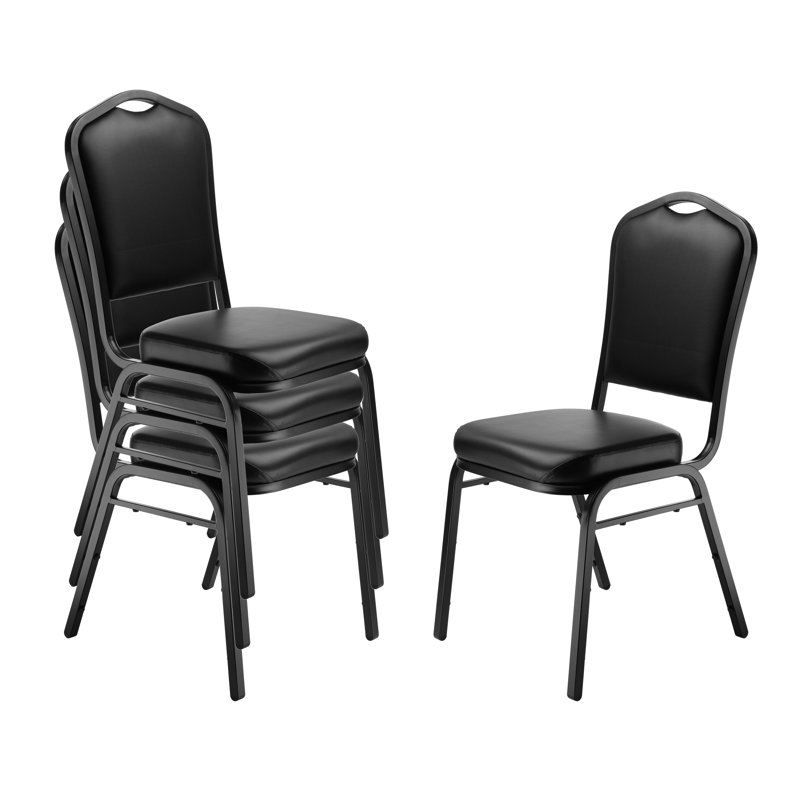 Chaise de banquet en vinyle NPS 9300 Series, Noir Sandtex, Noir panthère, 4