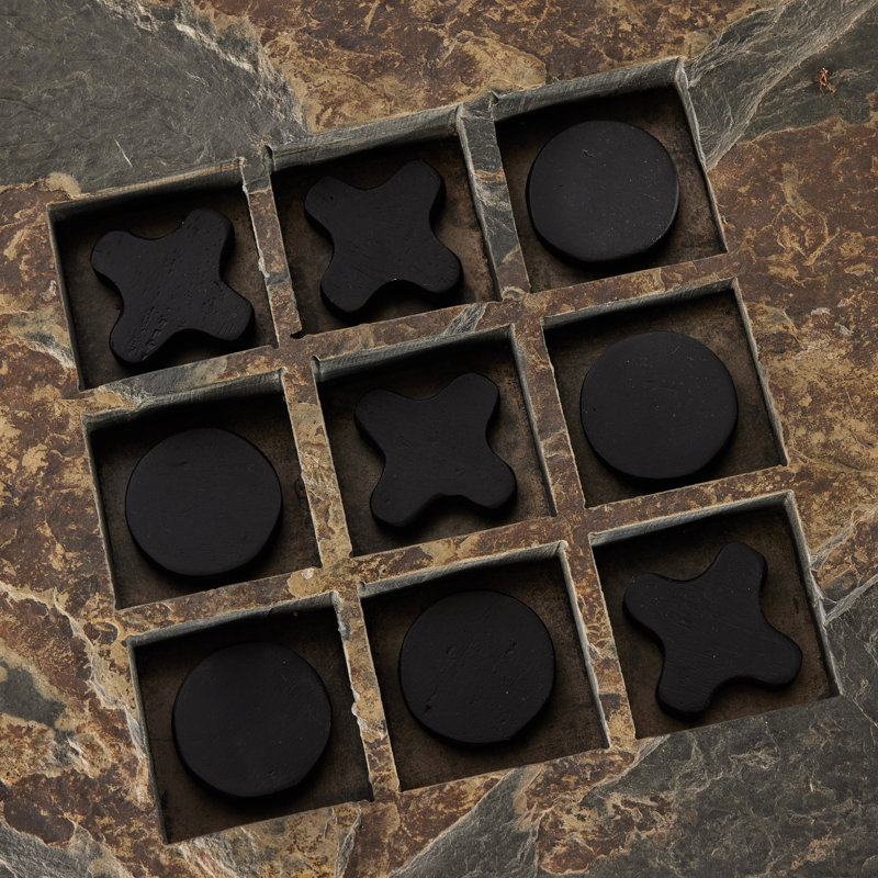 Stone Tic Tac Toe-Grey Stone