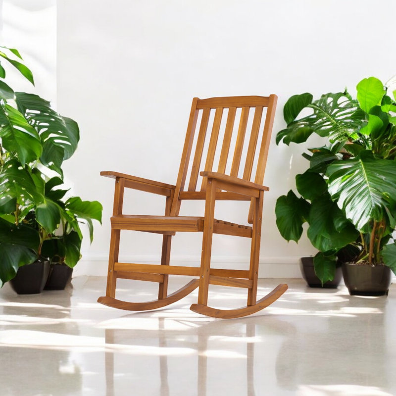 Chaise berçante d'extérieur Yamikani, Marron clair