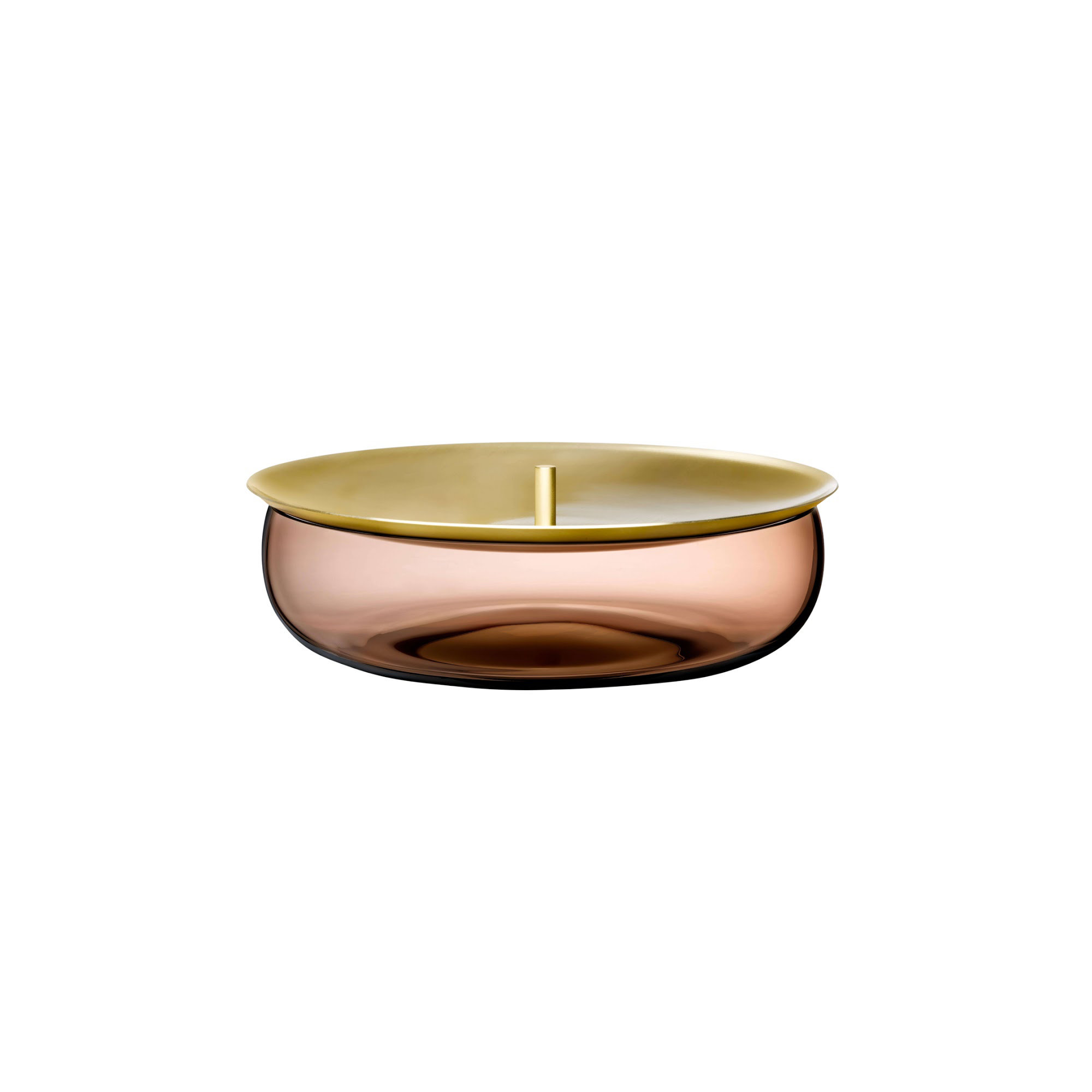 Beret Lead Free Crystal Jar, Caramel, 2.56" H x 8.43" W x 8.43" D