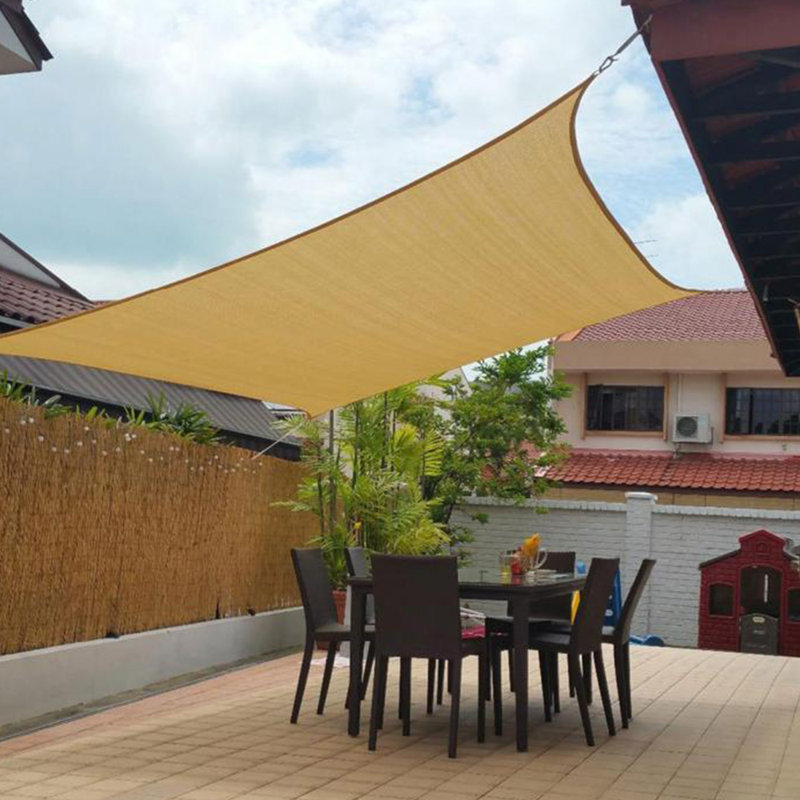 Voile d'ombrage carrée 16 pi 6 po, Beige, 16'6"