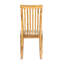 Chaise d'appoint en bois massif lin brun