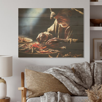 Cuba Cigar Craftsmanship Expression I - Cuba Landscape Wood Wall Art On Natural Pine Wood