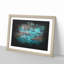 Birds Eye View Of Sydney Australia Paint Splash - Framed Print-56891216-56891220