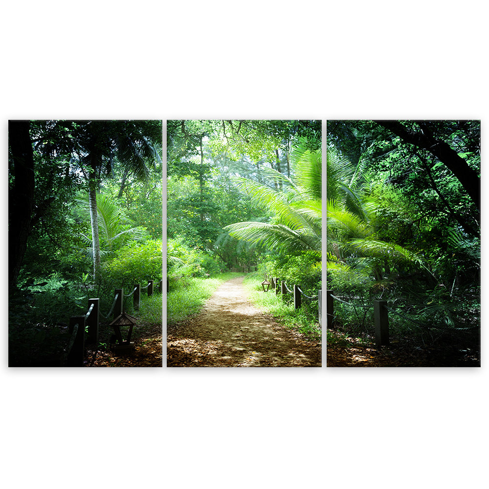 Leinwandbild Green Forest Path