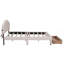 Grand lit plateforme tapissier Teddy