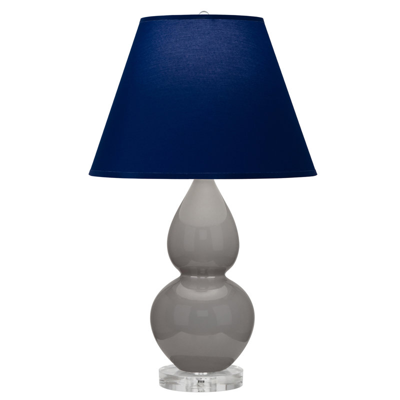 Petite lampe d'appoint à double gourde, Bleu marine/gris, Taupe fumé
